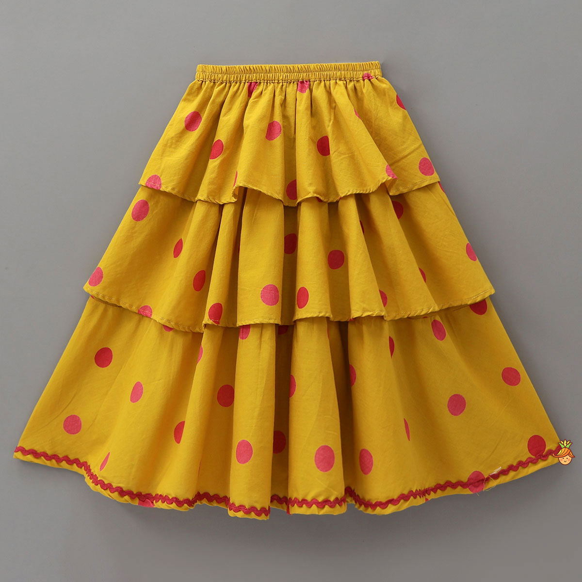 Stylish Sleeves Crop Top And Layered Lehenga