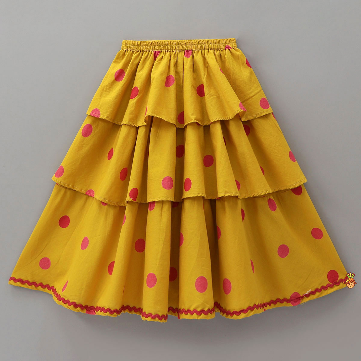 Stylish Sleeves Crop Top And Layered Lehenga