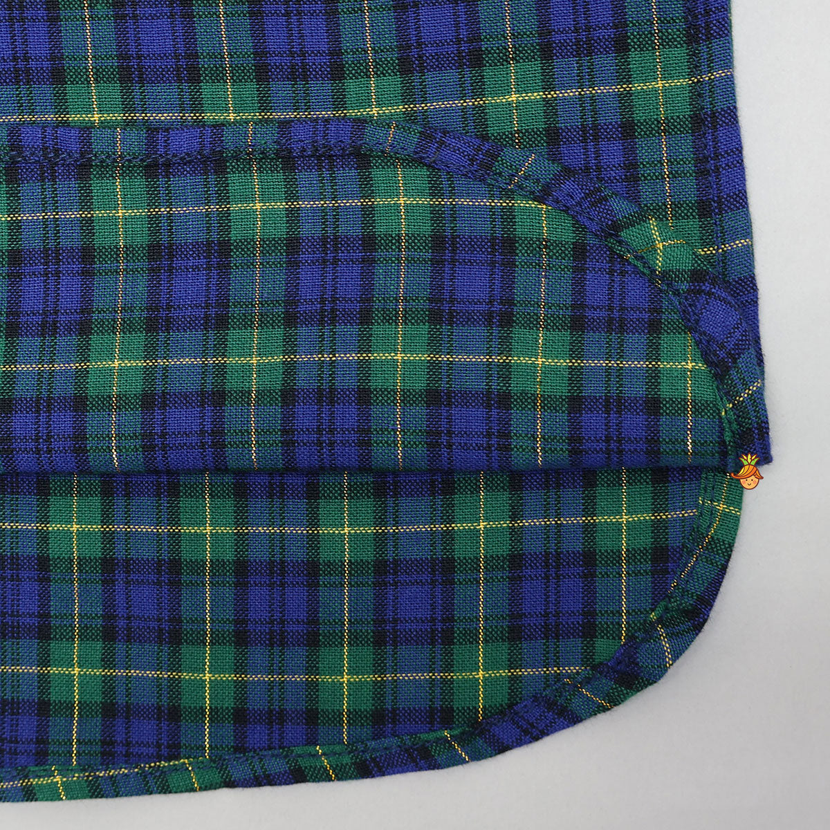 Checks Printed Curved Hem Kurta With Pyjama