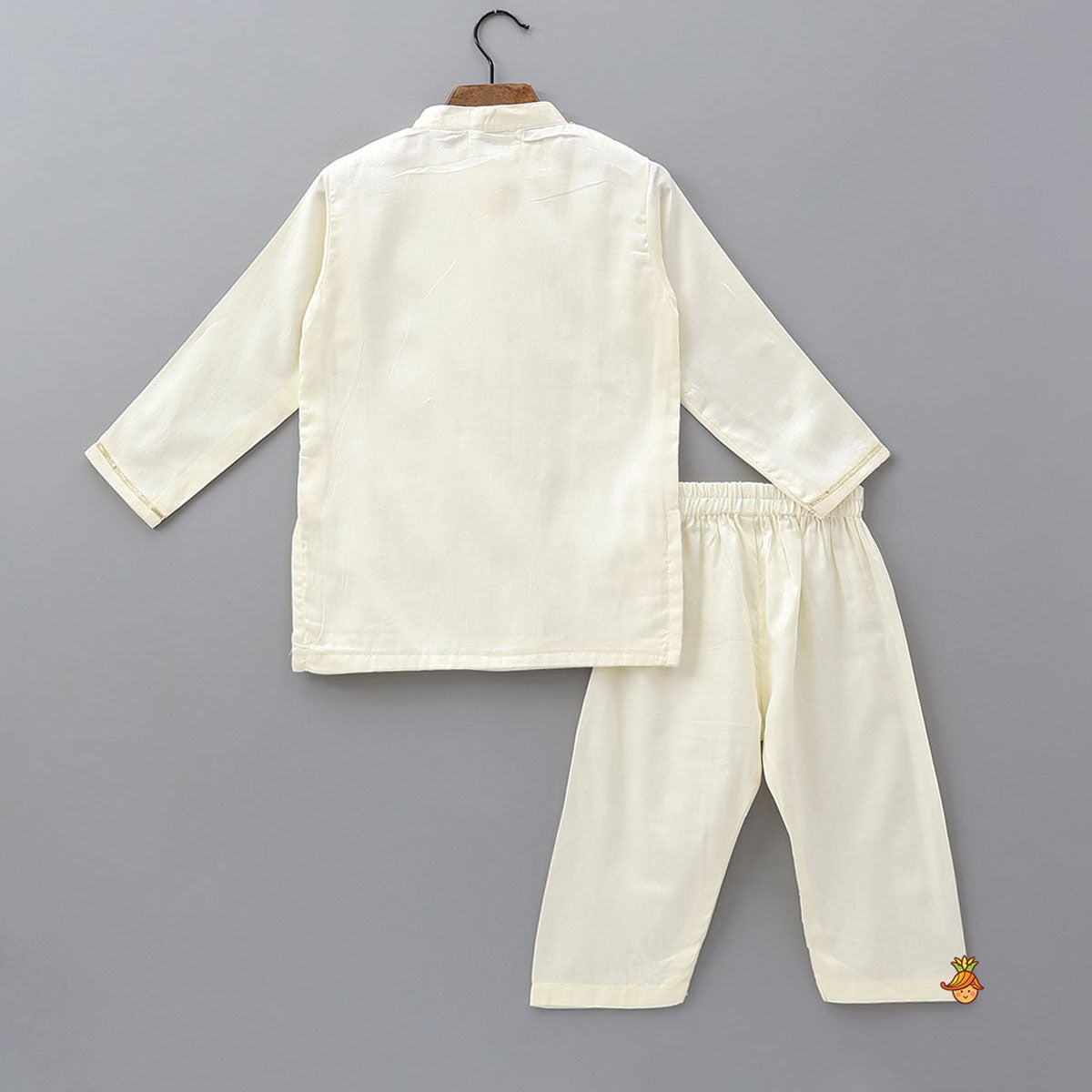 Religious Motif Printed Cotton Kurta And Pyjama