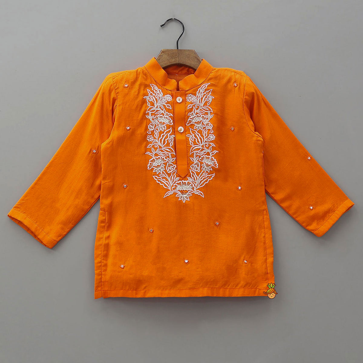Faux Mirror Work Ethnic Kurta And Pyjama