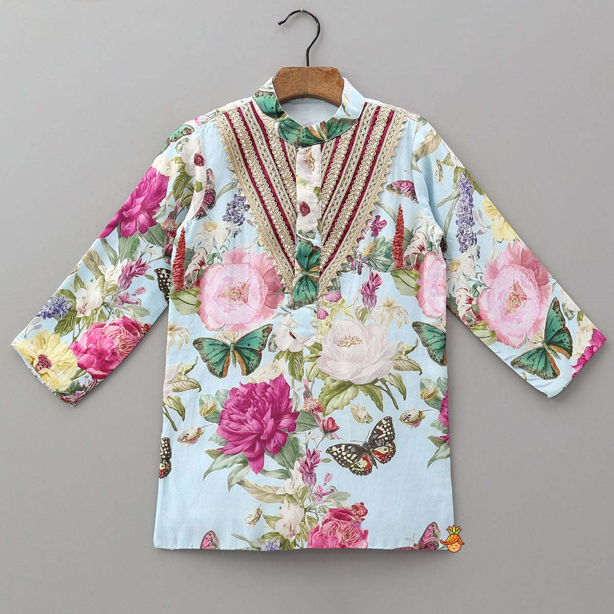 Beautiful Floral Printed Kurta And Pyjama
