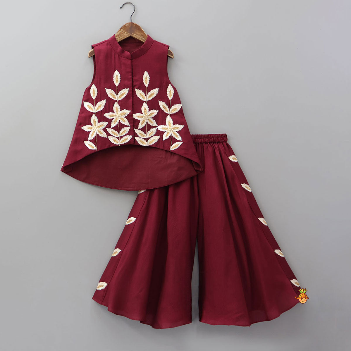 Jacket Style High Low Charming Top And Asymmetric Palazzo