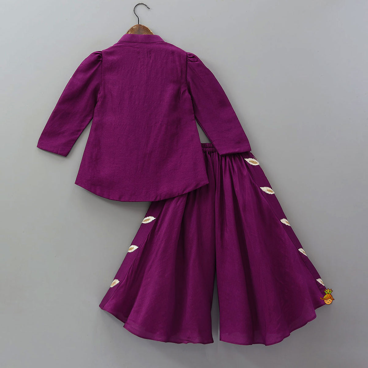 Jacket Style High Low Beautiful Top And Asymmetric Palazzo
