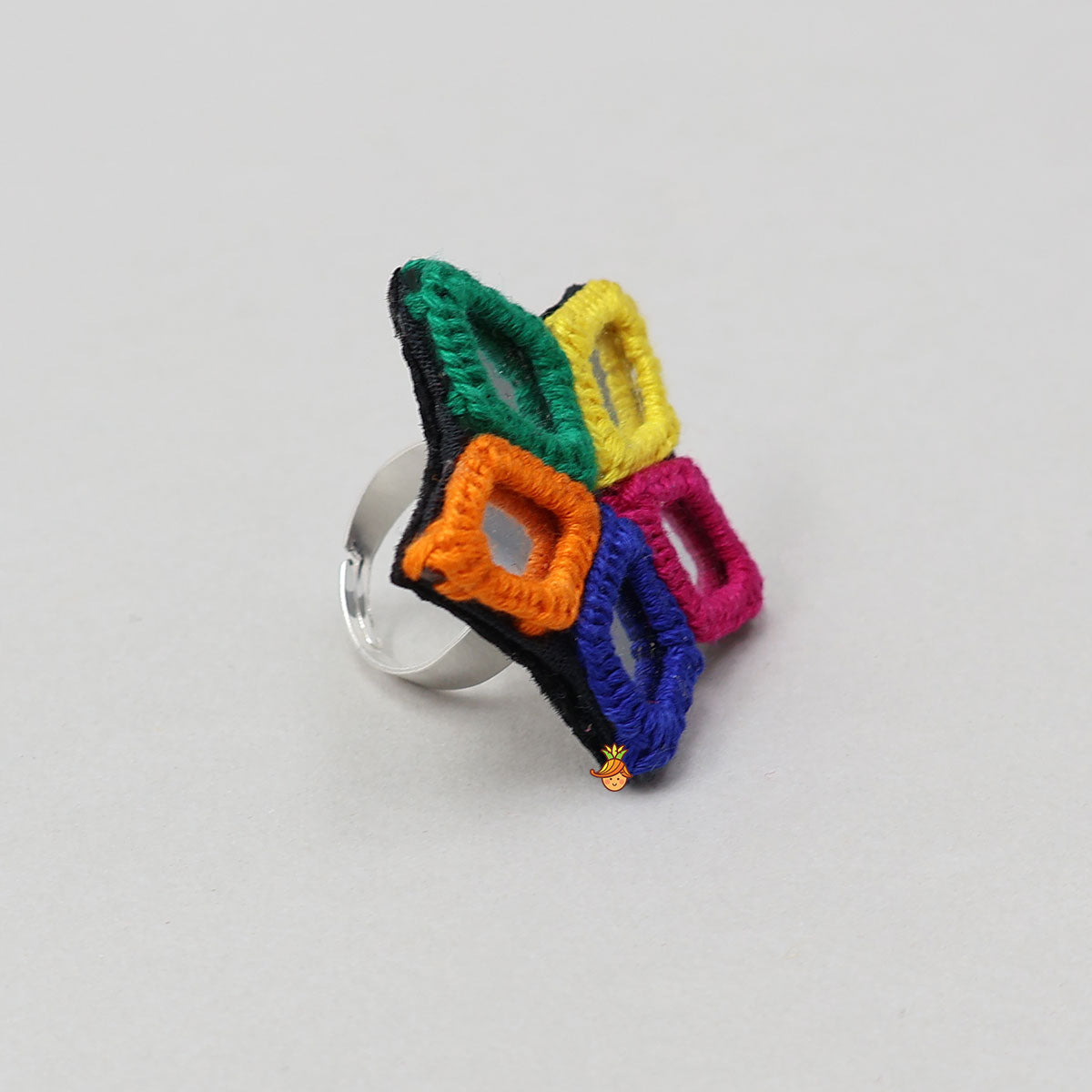 Elegant Faux Mirror Embellished Ring