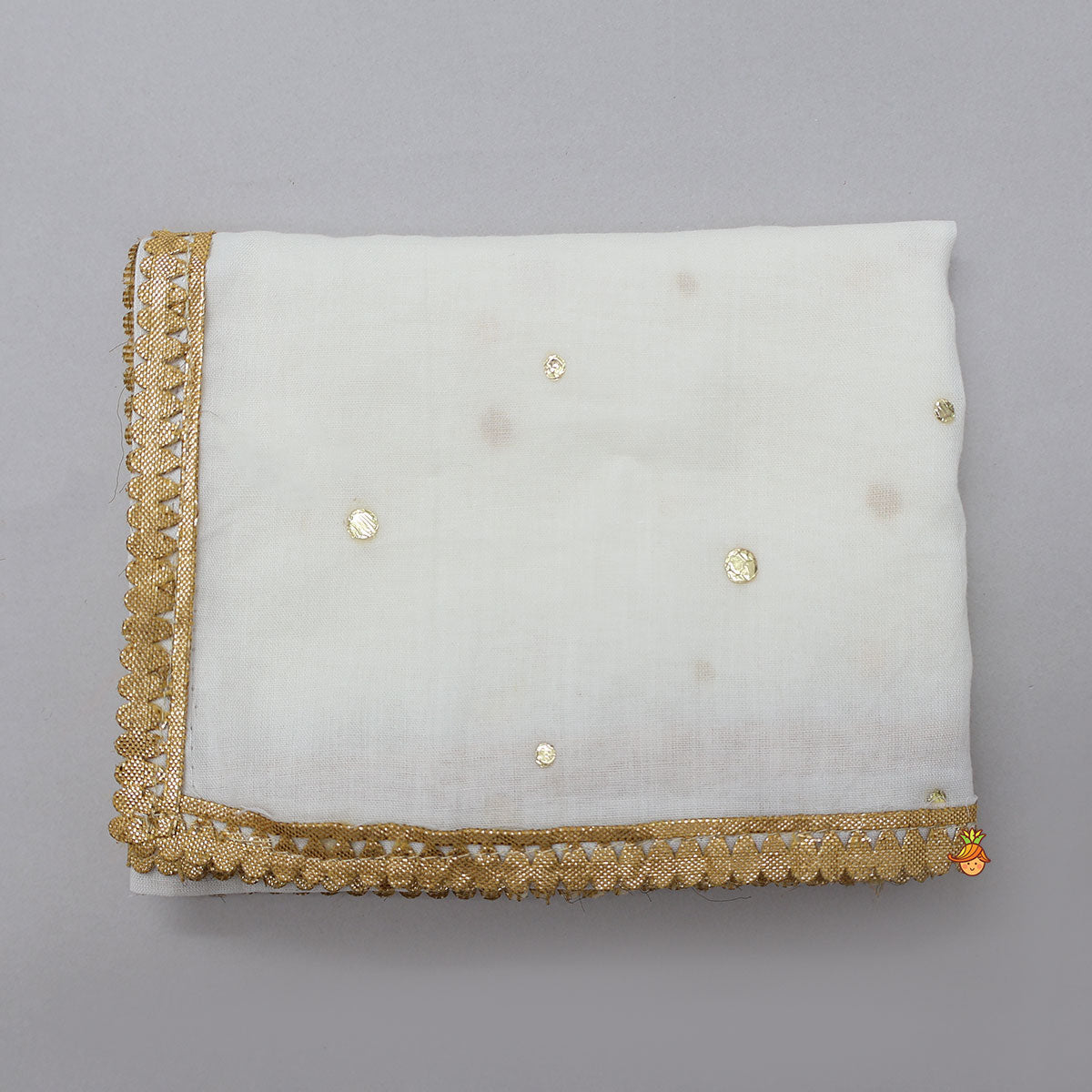 Halter Neck Cotton Crop Top And Tiered Lehenga With Matching Dupatta