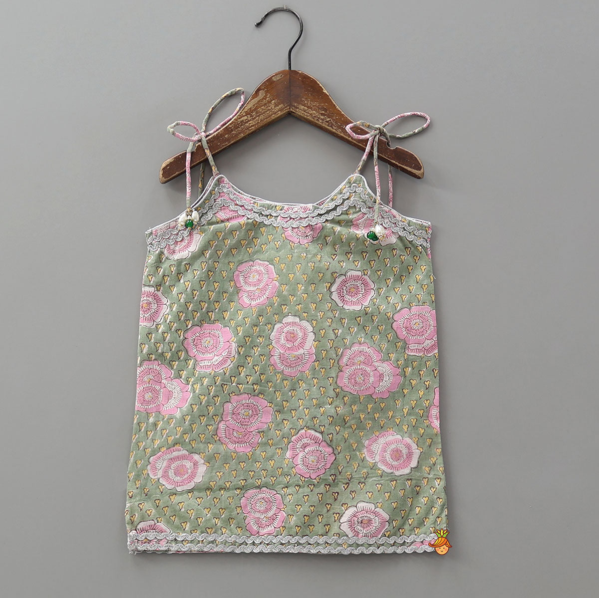 Hand Block Printed Kurti And Salwar With Matching Dupatta