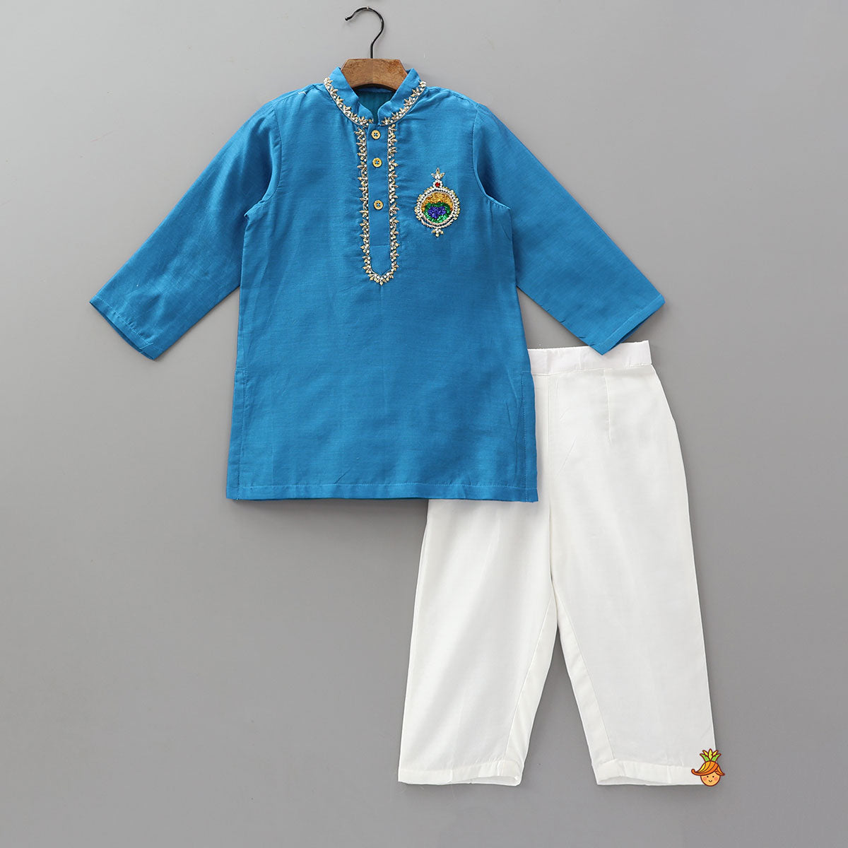 Patchwork Detailed Elegant Kurta With Pyjama