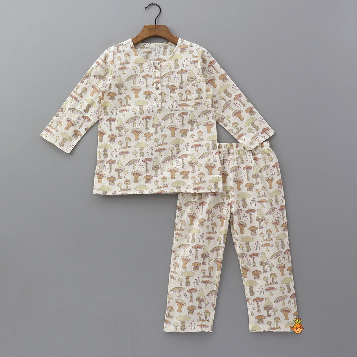 Mushroom Motif All Over Printed Sleepwear