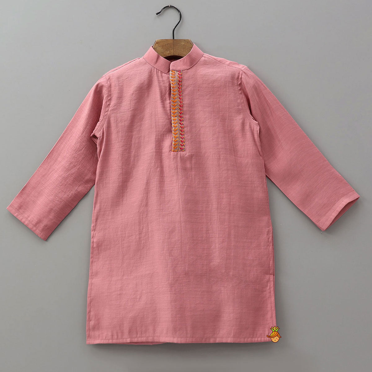 Front Placket Kurta With Heavy Embroidered Jacket And Pyjama