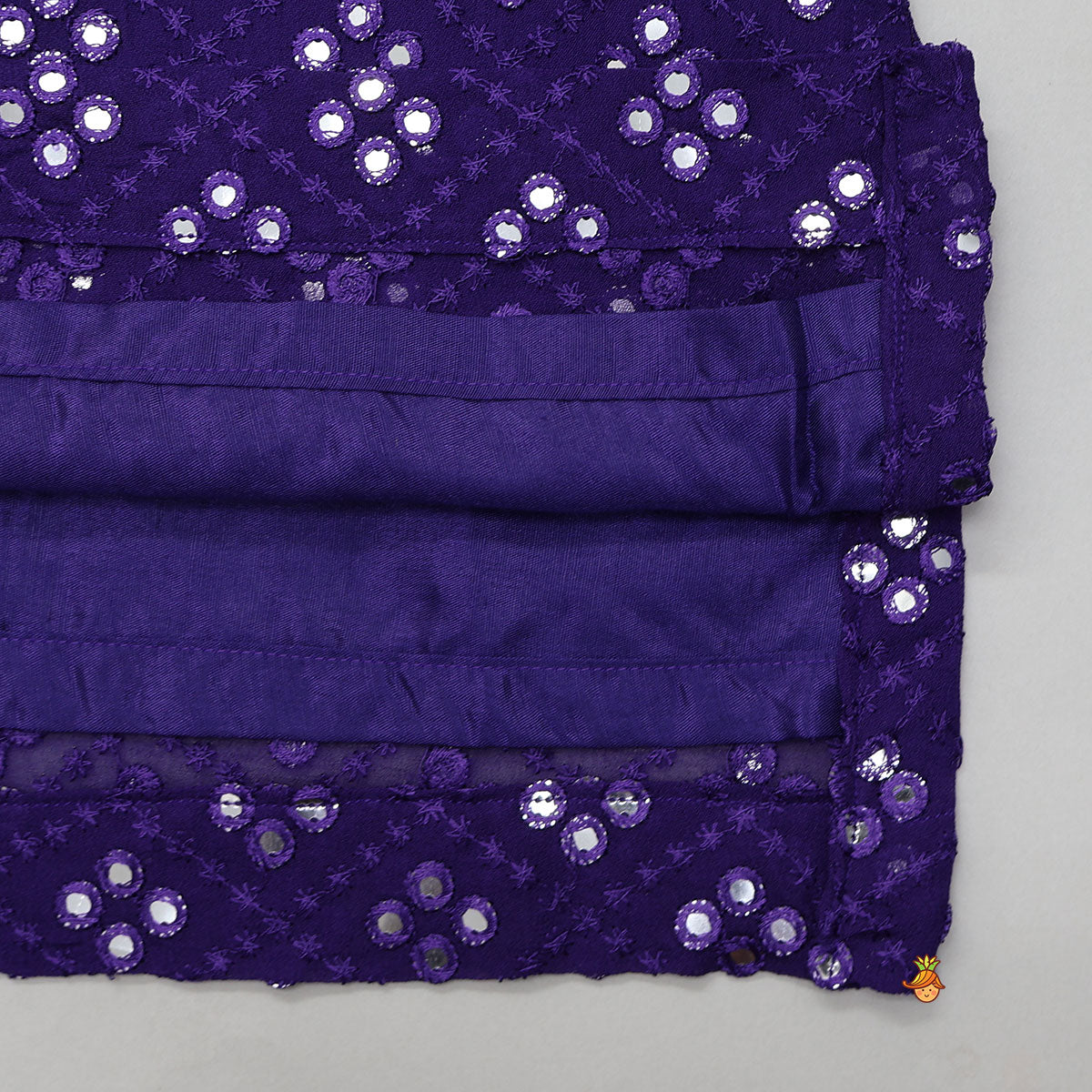 Festive Faux Mirror Work Kurti And Sharara With Dupatta
