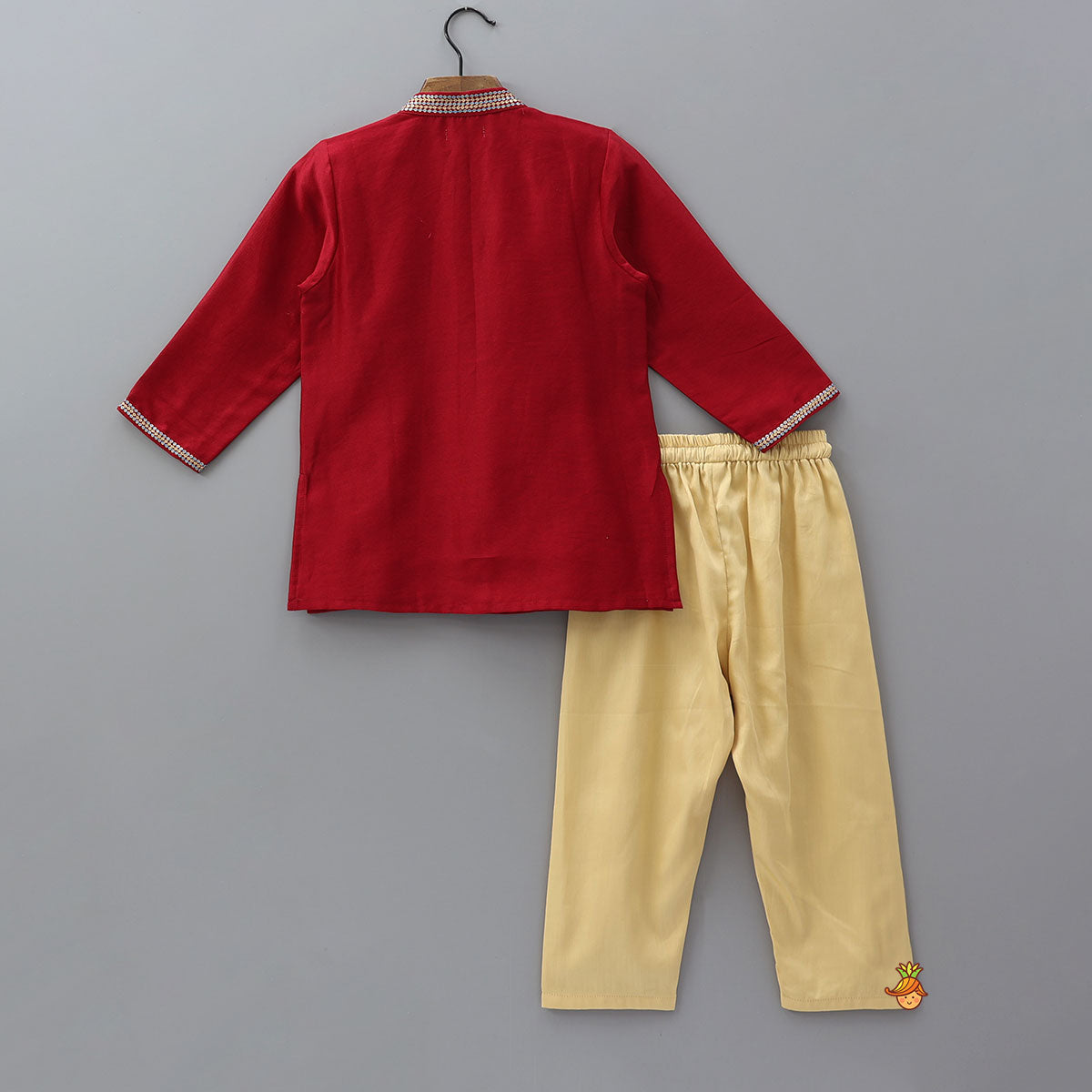 Sequins Embroidered Front Placket Kurta And Pyjama