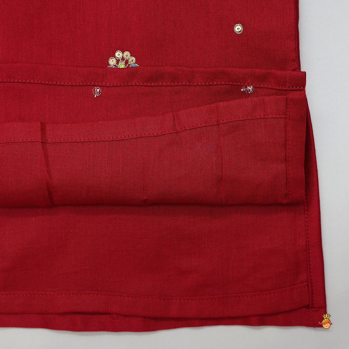 Sequins Embroidered Front Placket Kurta And Pyjama