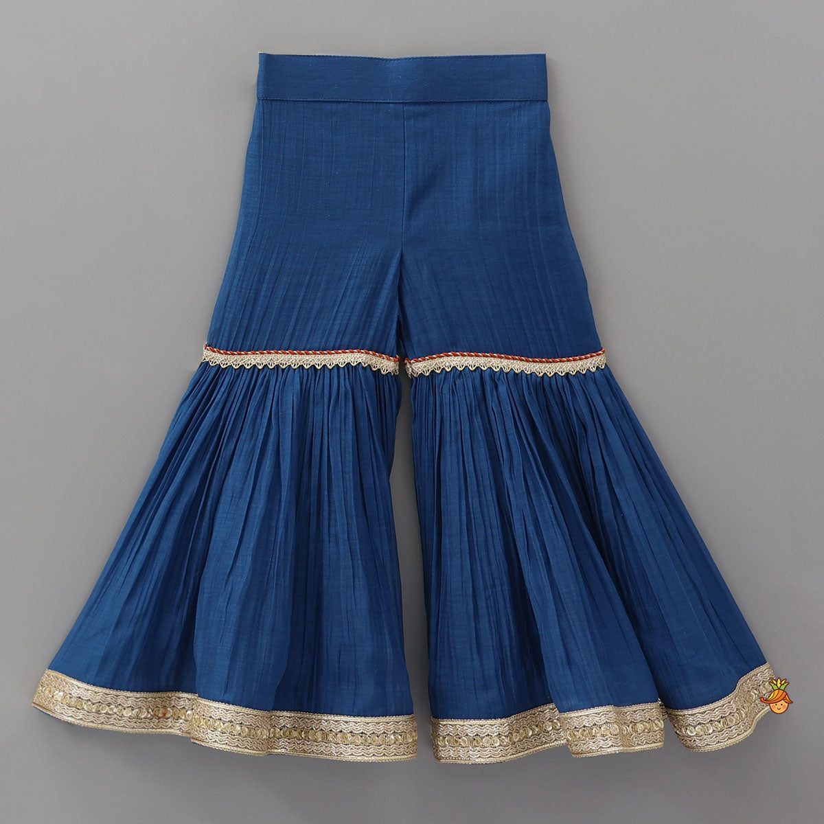 Yoke Embroidered Kurti And Sharara With Dupatta