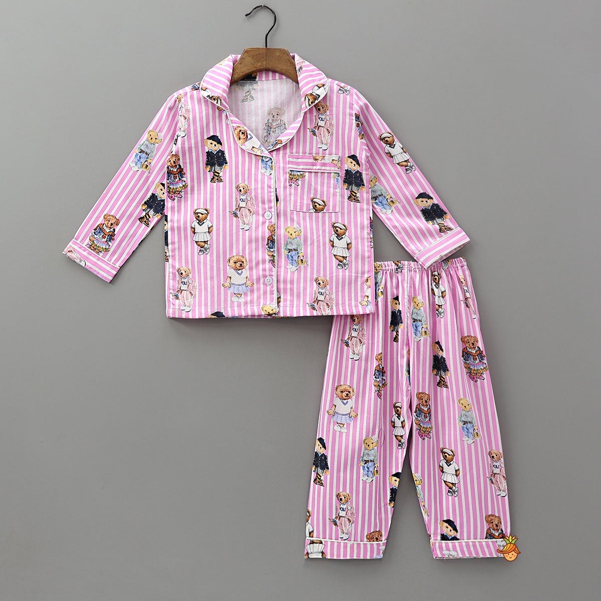 Cute Striped Sleepwear Set