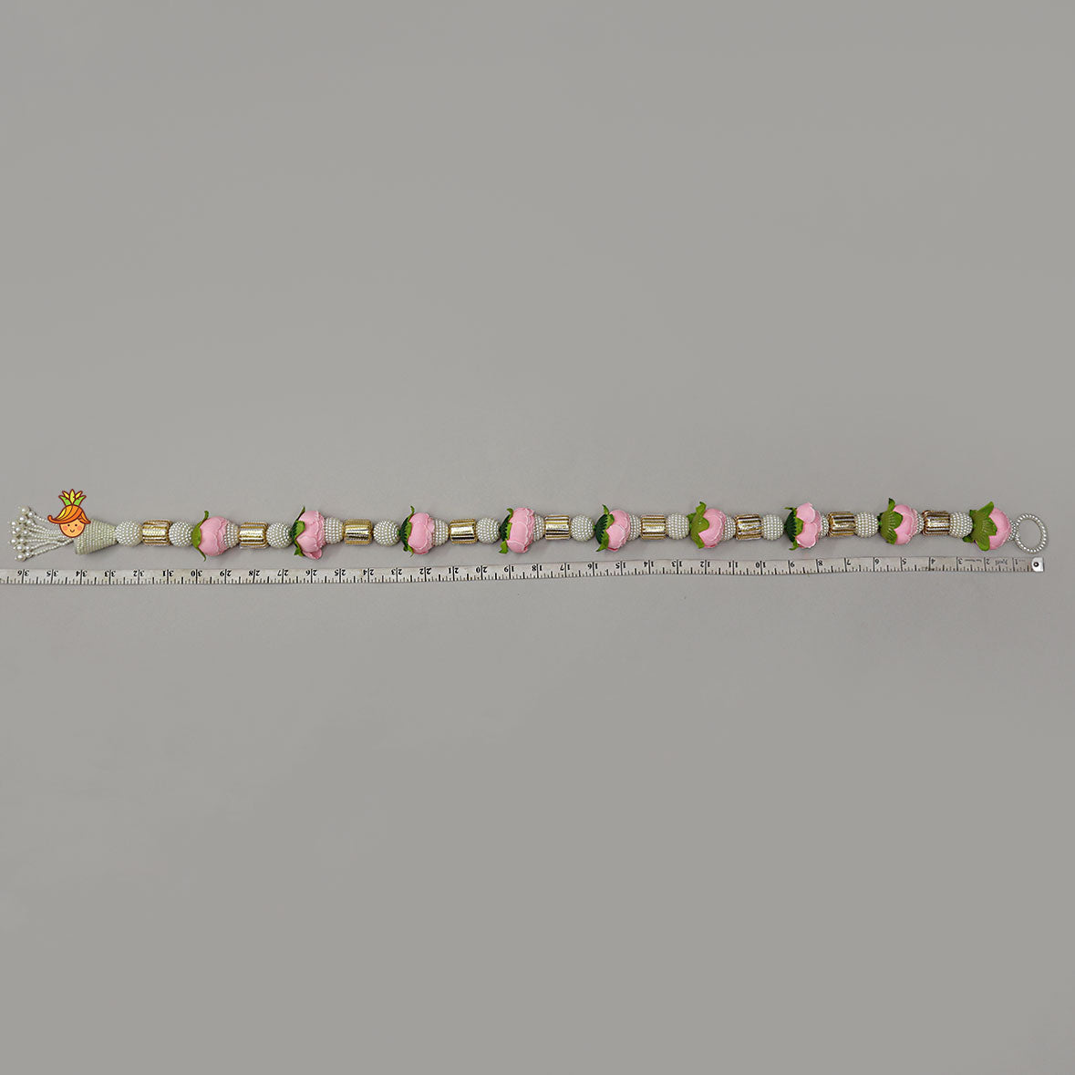 Floral And Gota Lace Embellished Festive Latkans- Set Of 12