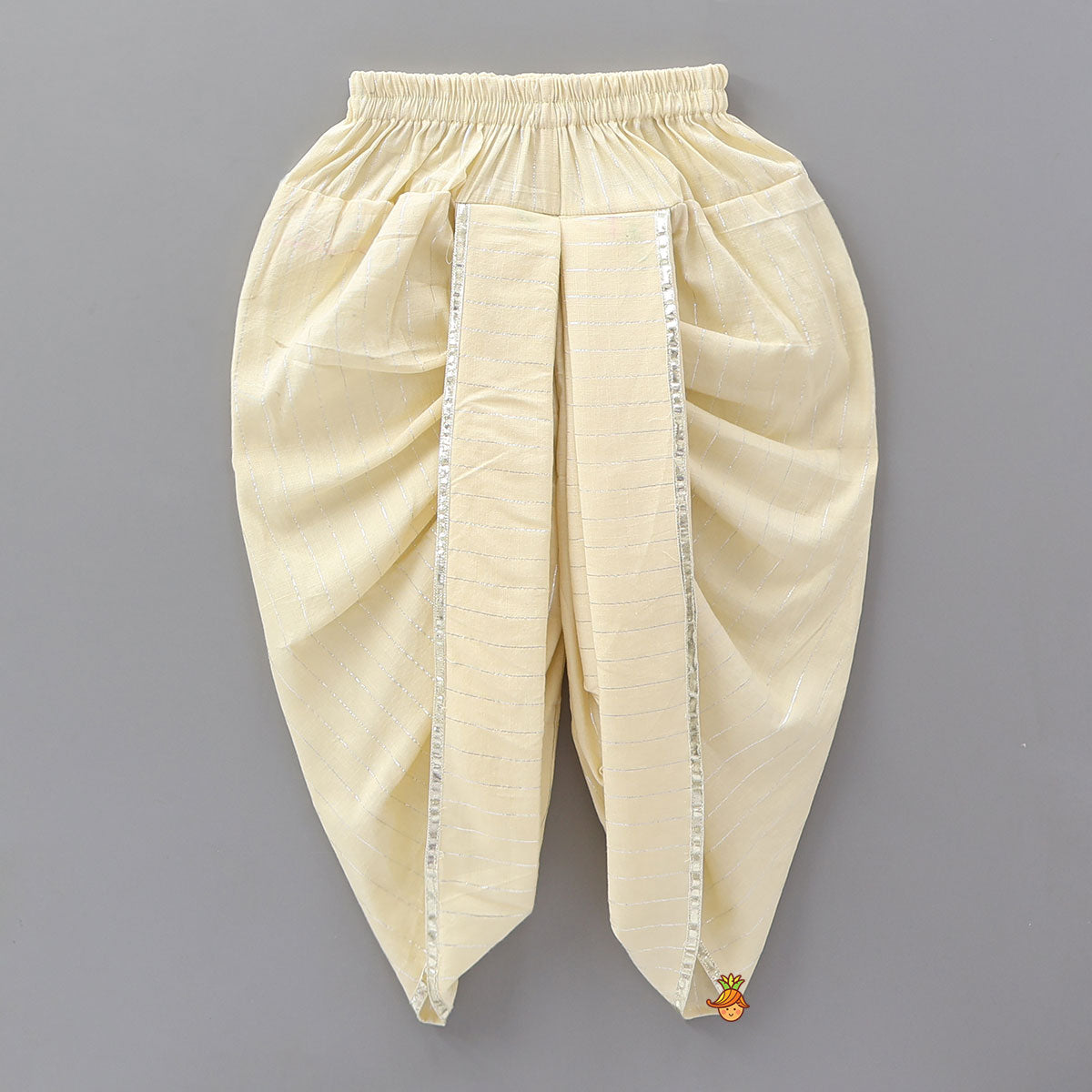 Embellished Classic Kurta With Lurex Striped Dhoti