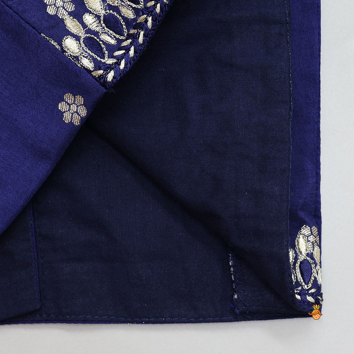 Floral Motif Embellished Crop Top And Lehenga With Dupatta