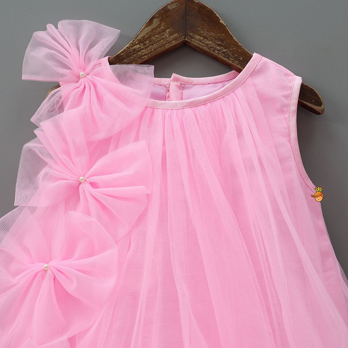 Multiple Bow Adorned Net Dress