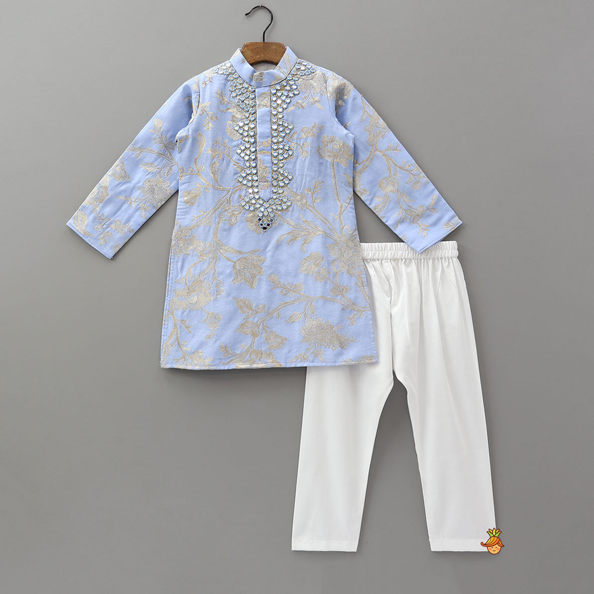 Exquisite Mirror Embellished Kurta And Pyjama