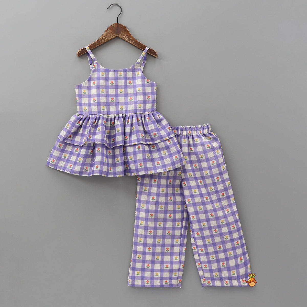 Adjustable Strappy Layered Kurti And Pant