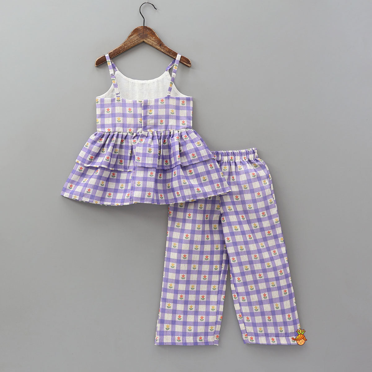 Adjustable Strappy Layered Kurti And Pant