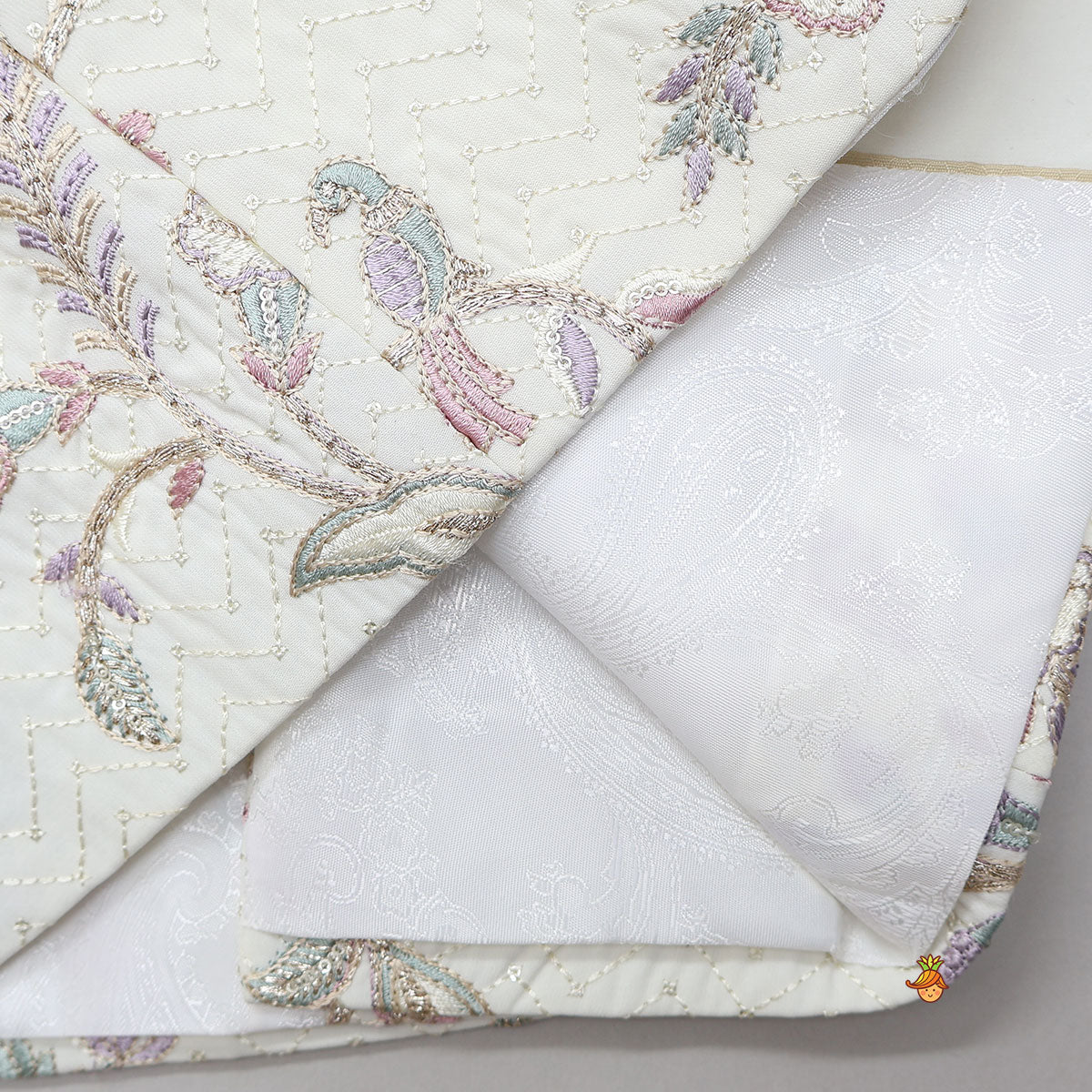 Intricately Embroidered Sherwani With Pocket Square And Pant