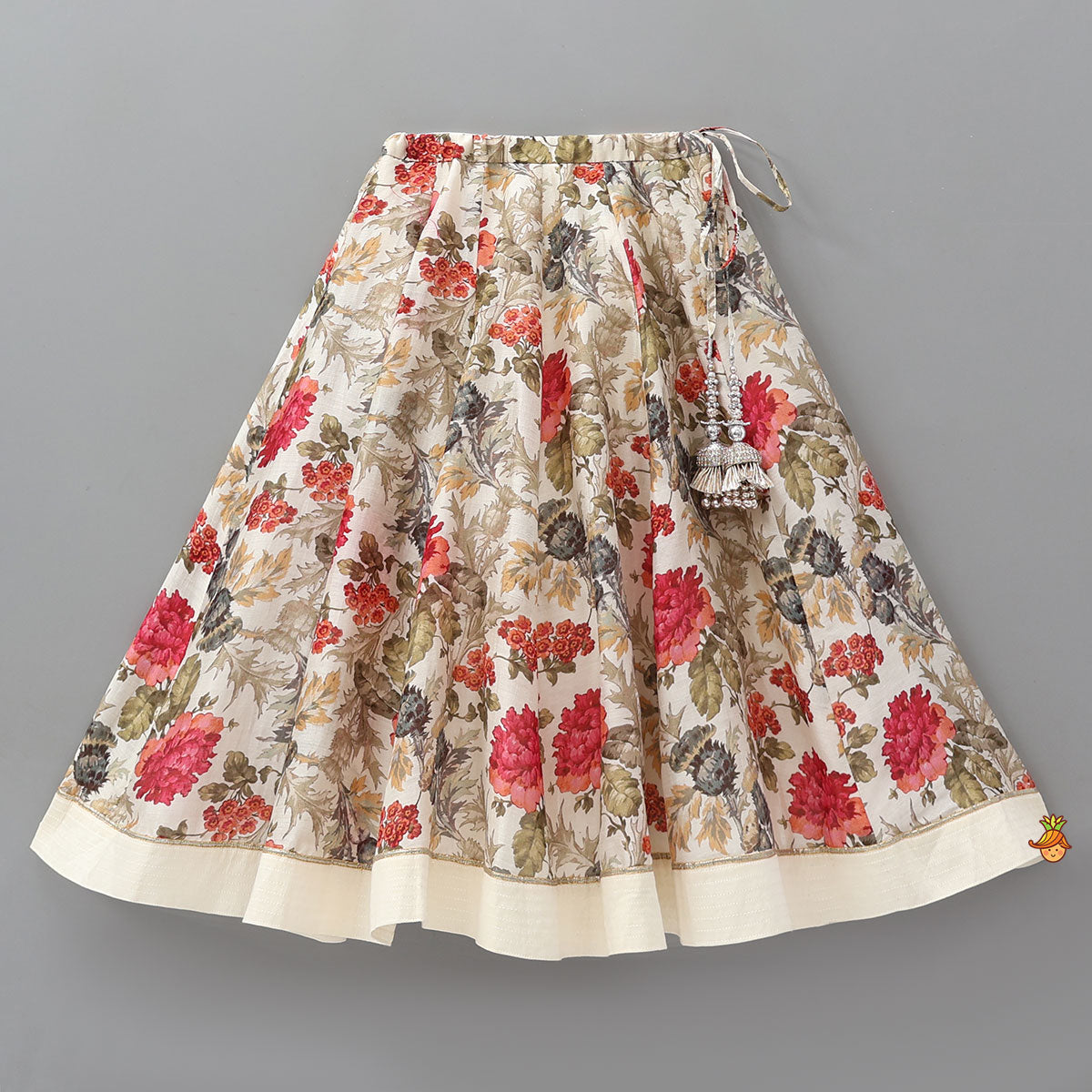 Long Sleeve Top And Flared Lehenga With Dupatta