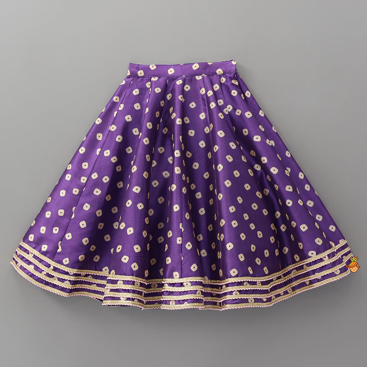 Festive Fringe Tassel Crop Top And Lehenga With Matching Hair Band