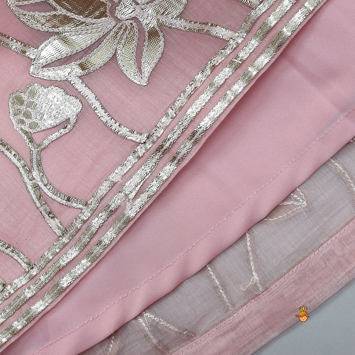 Round Neck Crop Top And Floral Work Lehenga