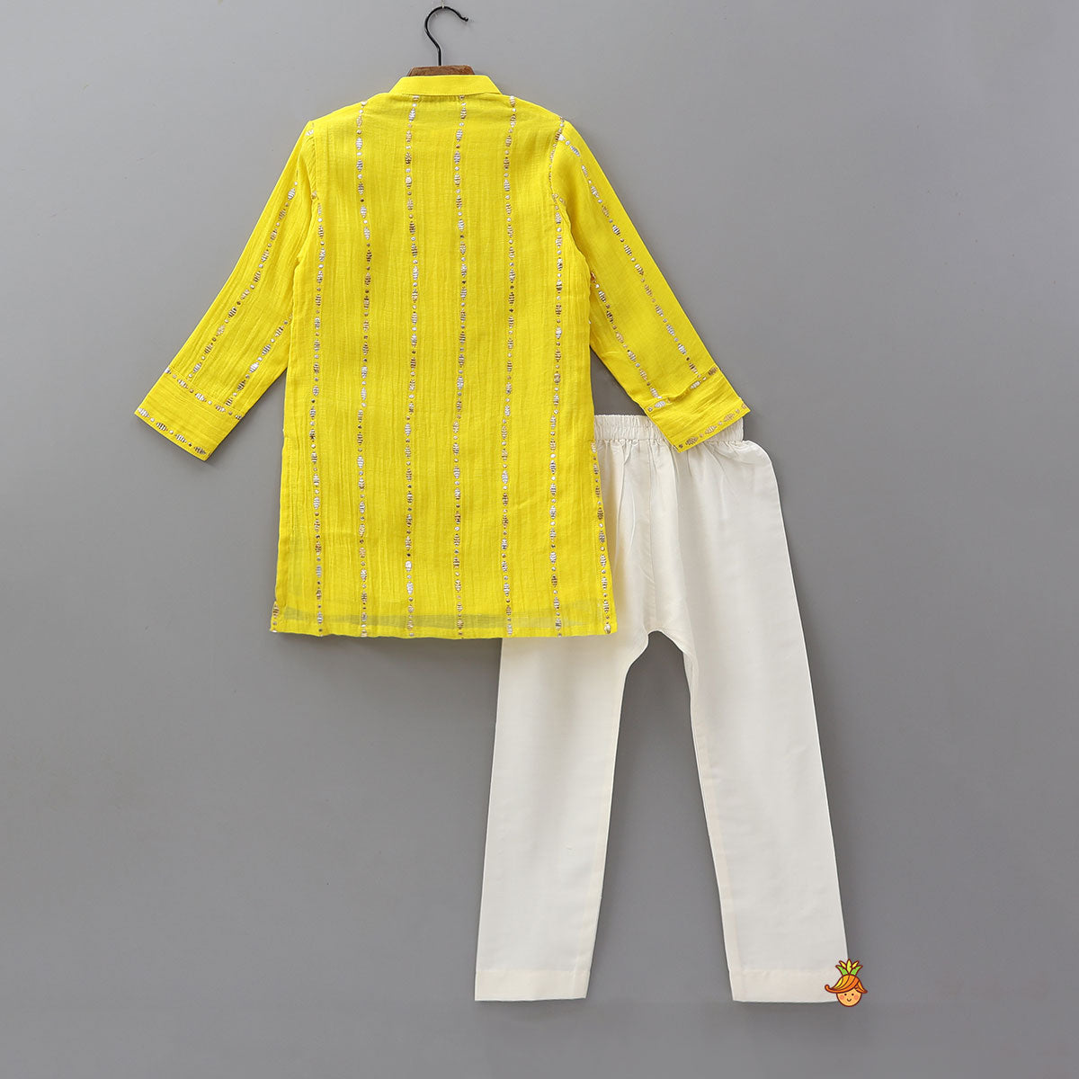 Front Placket Traditional Ethnic Kurta And Pyjama