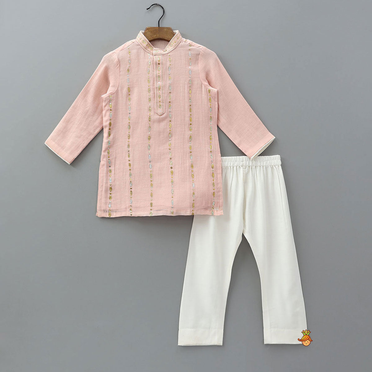 Front Placket Traditional Kurta And Pyjama
