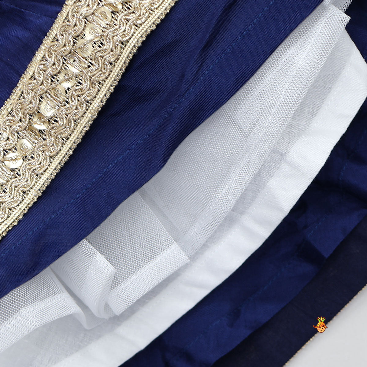Floral Embroidered Flap Anarkali With Dupatta And Potli Bag