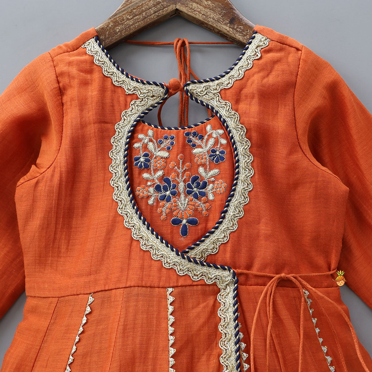 Classic Flap Anarkali With Dupatta And Potli Bag