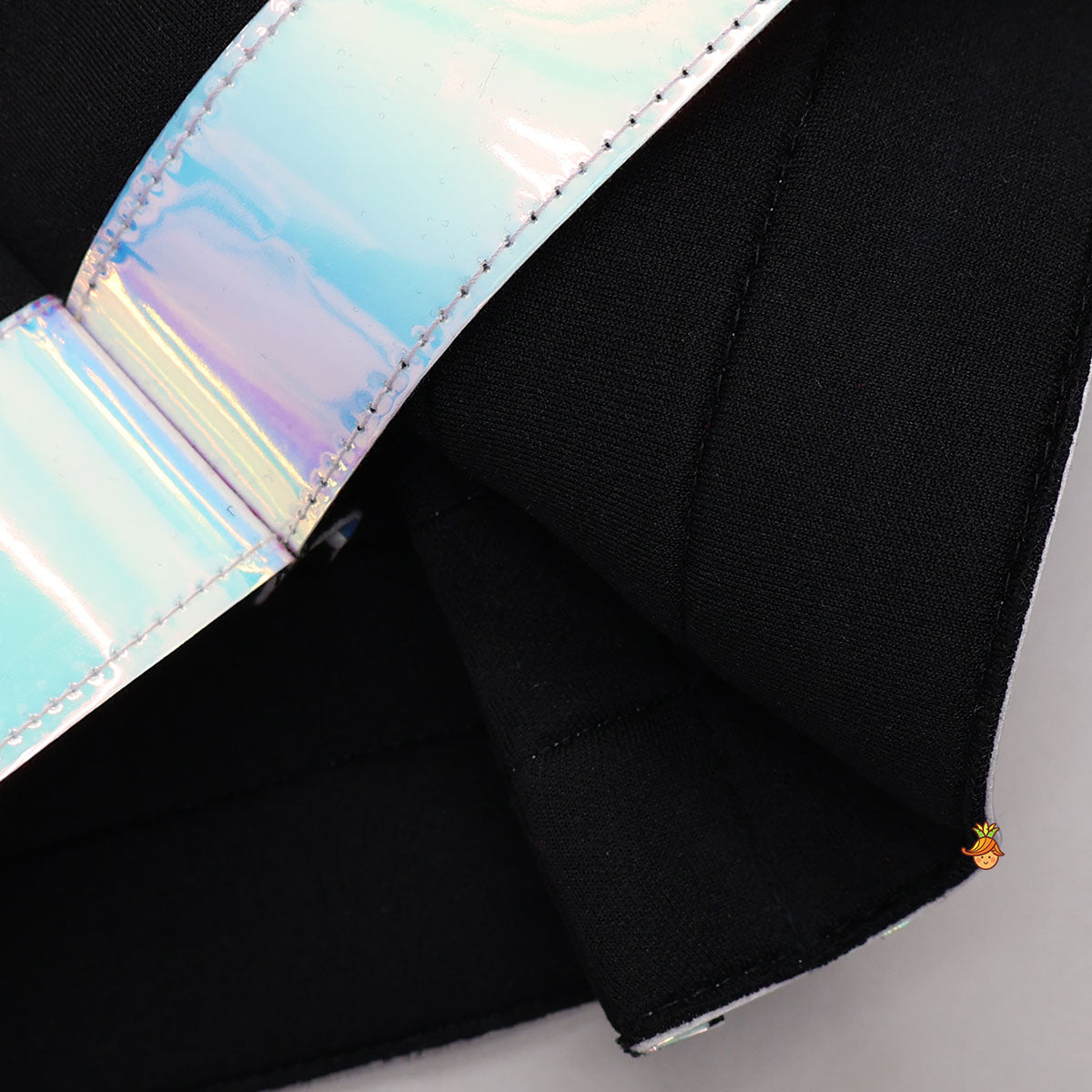 Holographic Ruffle Dress With Matching Bow Hair band