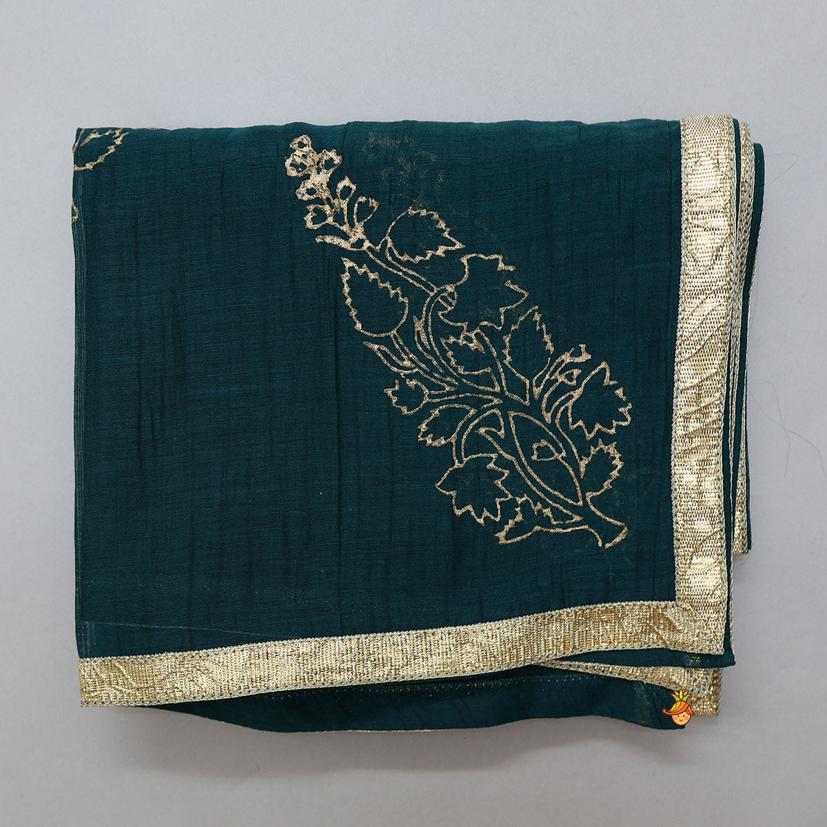 Lace Detailed Curved Hem Kurti And Sharara With Dupatta
