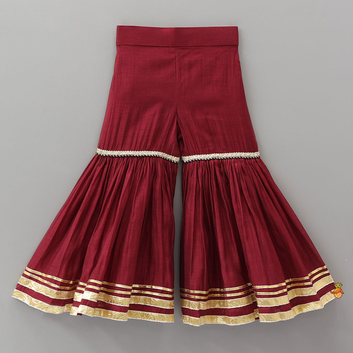 Lace Detailed Curved Hem Beautiful Kurti And Sharara With Dupatta
