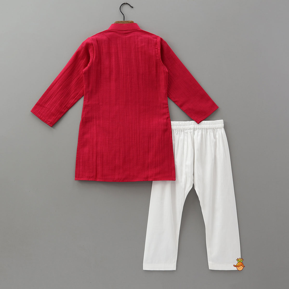 Embroidered Front Placket Kurta And Pyjama