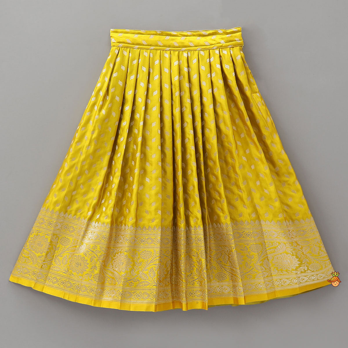 Embroidered Crop Top And Brocade Lehenga