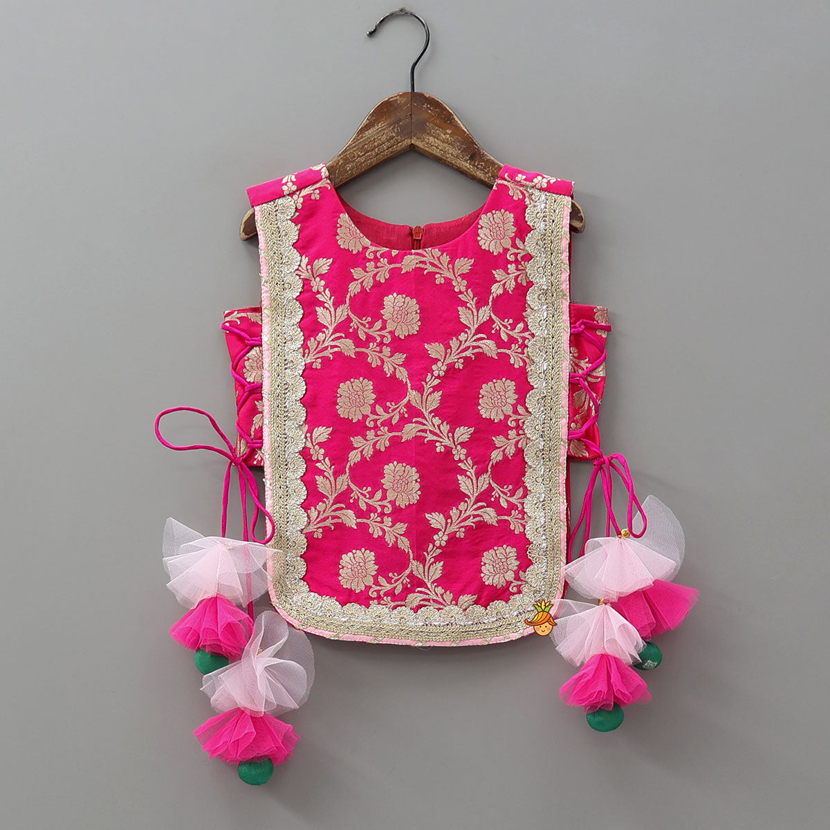 Brocade Top And Contrasting Sharara With Dupatta