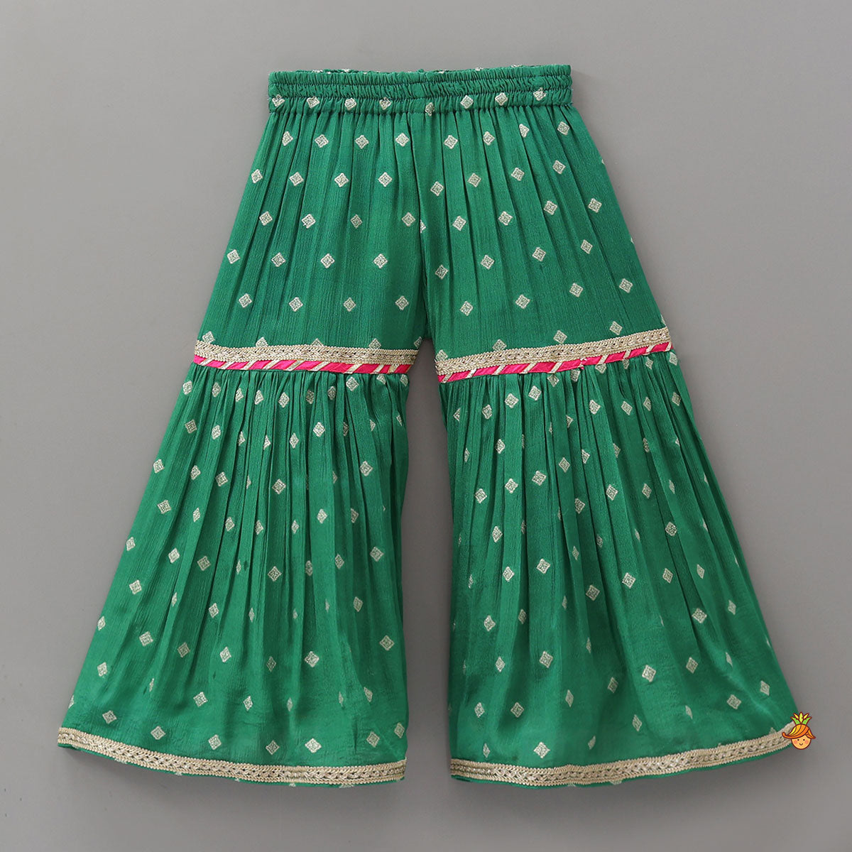 Brocade Top And Contrasting Sharara With Dupatta