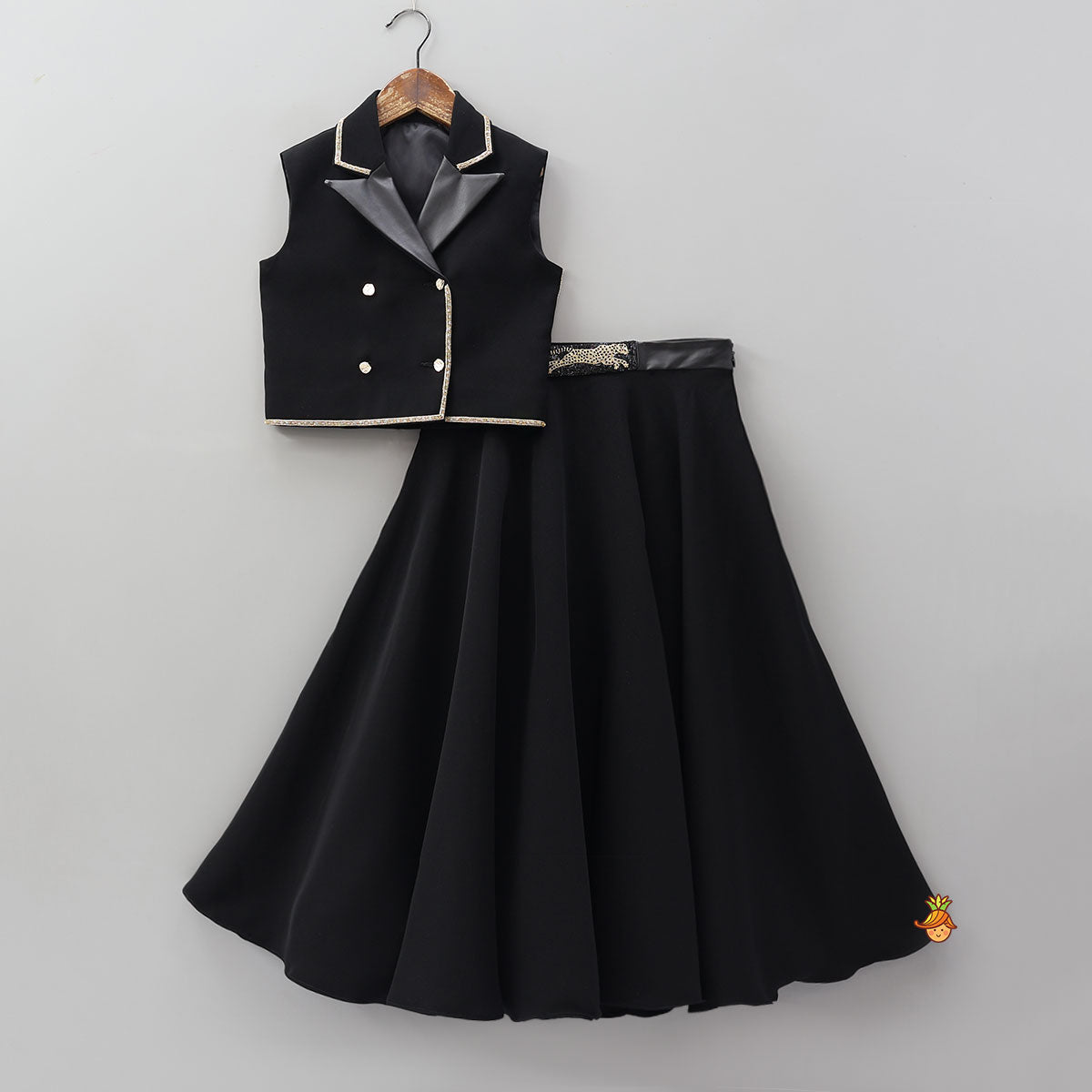 Classy Jacket Style Top And Flared Lehenga