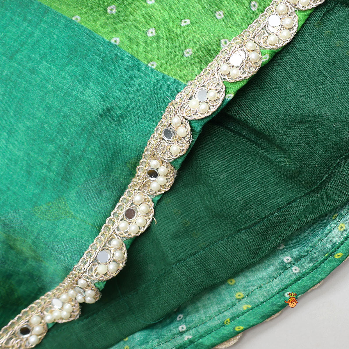 Festive Bandhani Printed Kurti And Salwar With Contrasting Dupatta