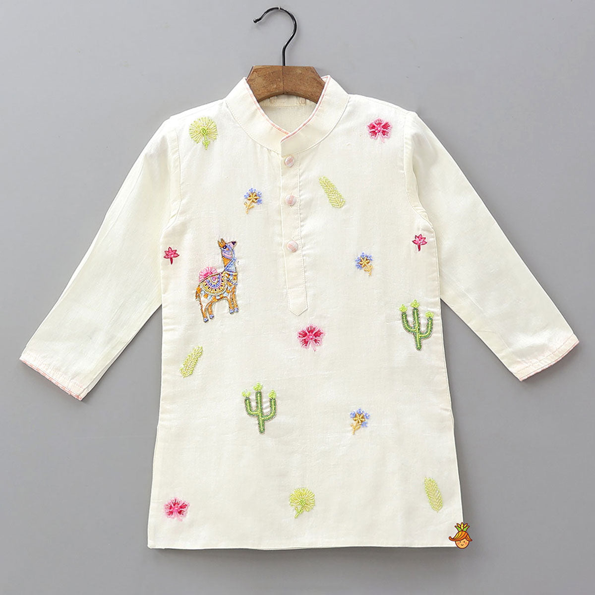 Bead Embroidered Kurta And Pyjama
