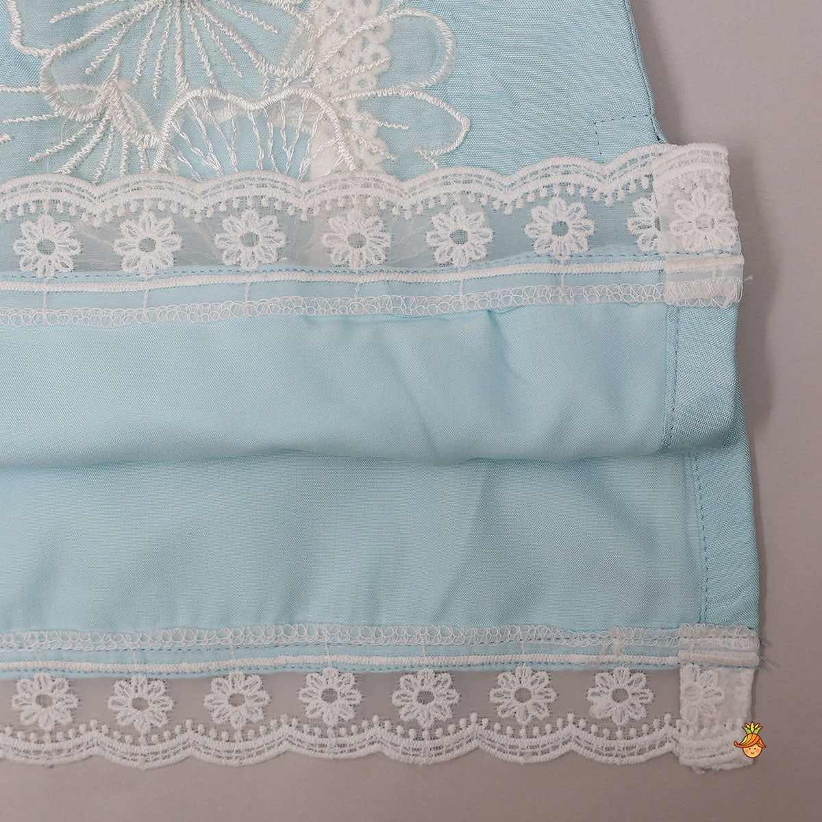 Pretty Floral Applique Kurti And Palazzo