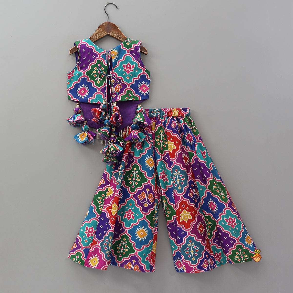 Heavily Embroidered Top And Palazzo