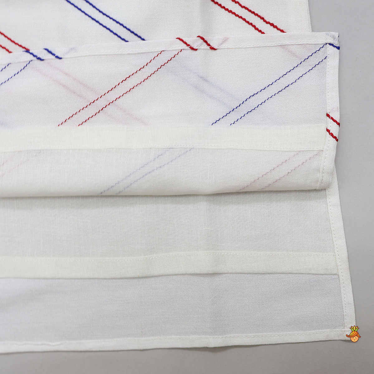 Spider Man Embroidered Striped Kurta And Pyjama