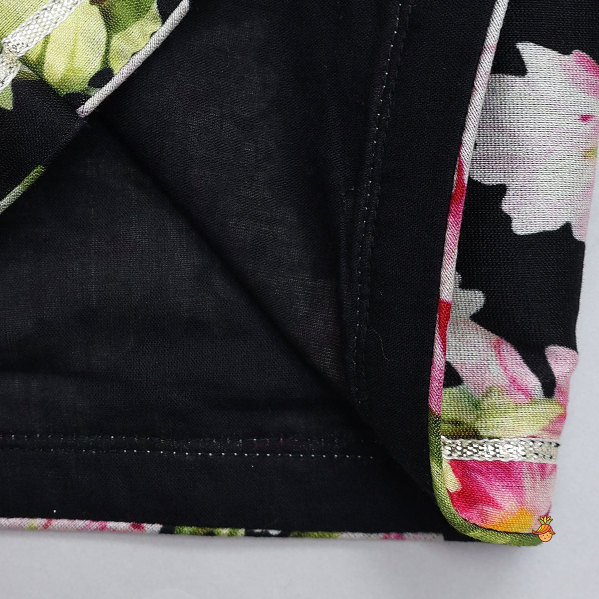 Floral Grace Top And Lehenga With Net Dupatta