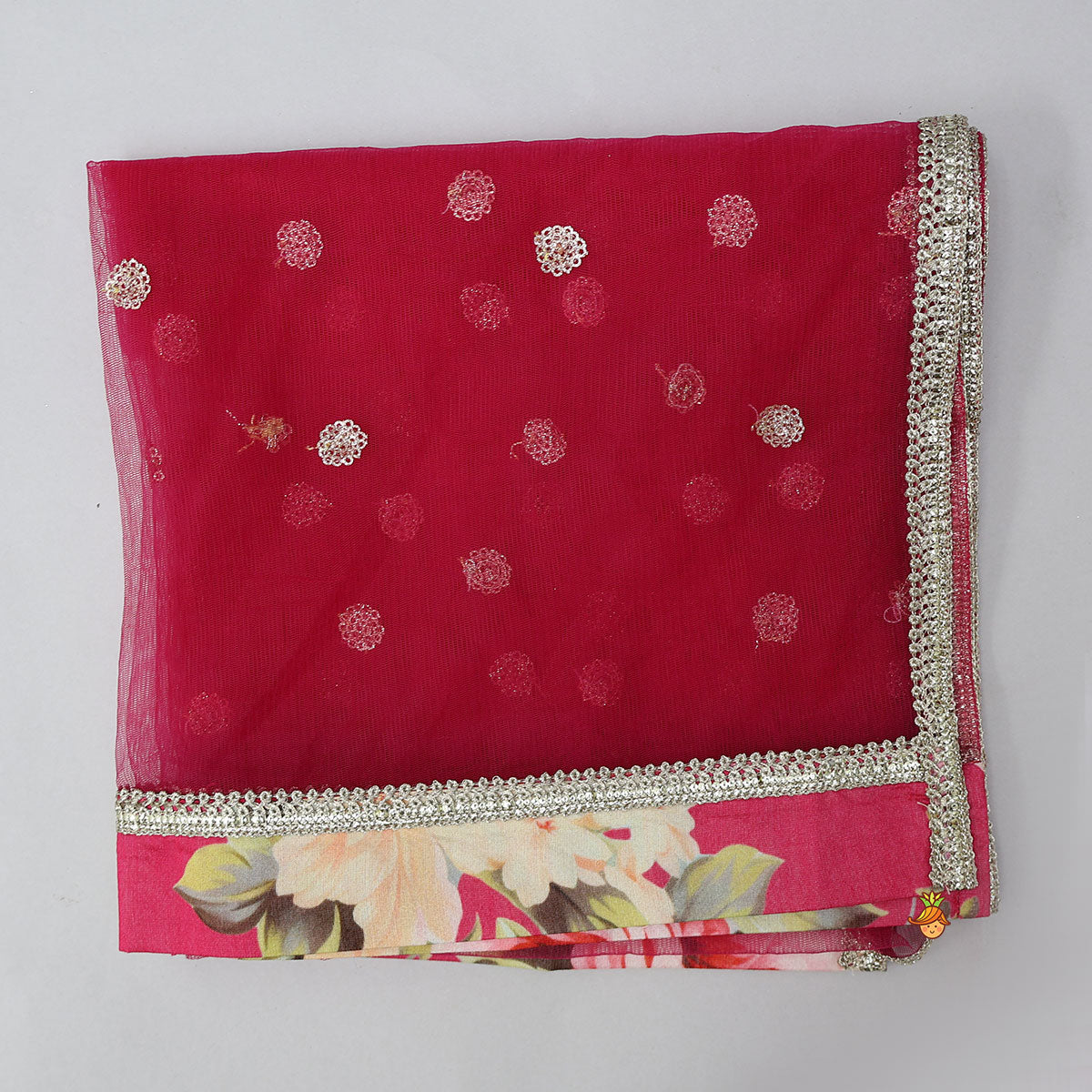 Floral Charm Top And Lehenga With Dupatta
