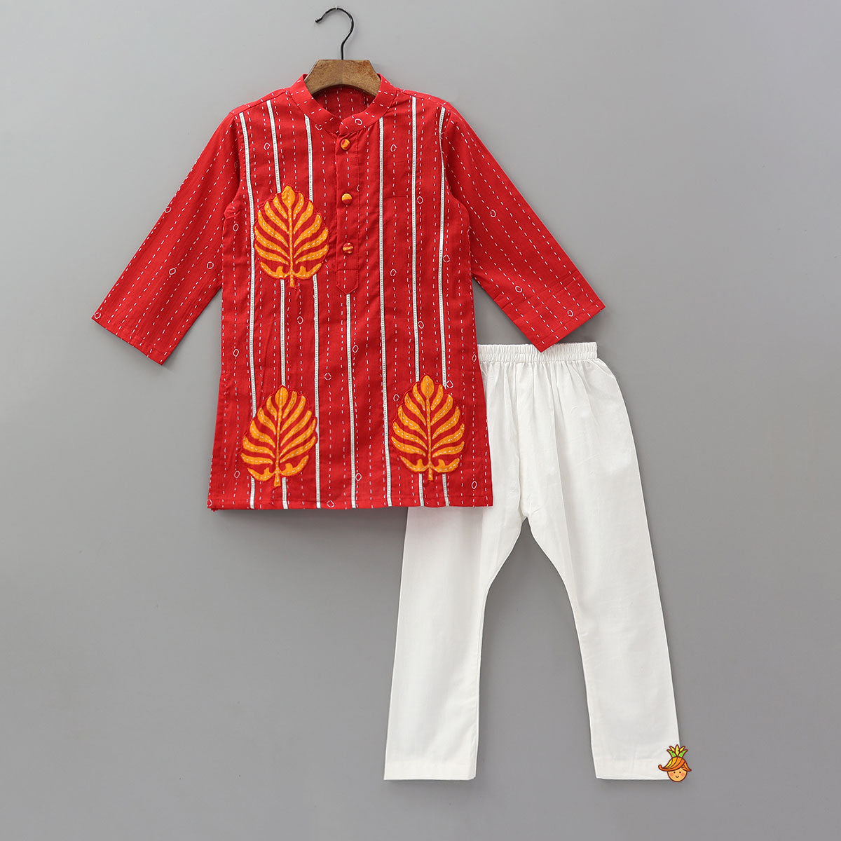 Applique Work Kurta And Pyjama